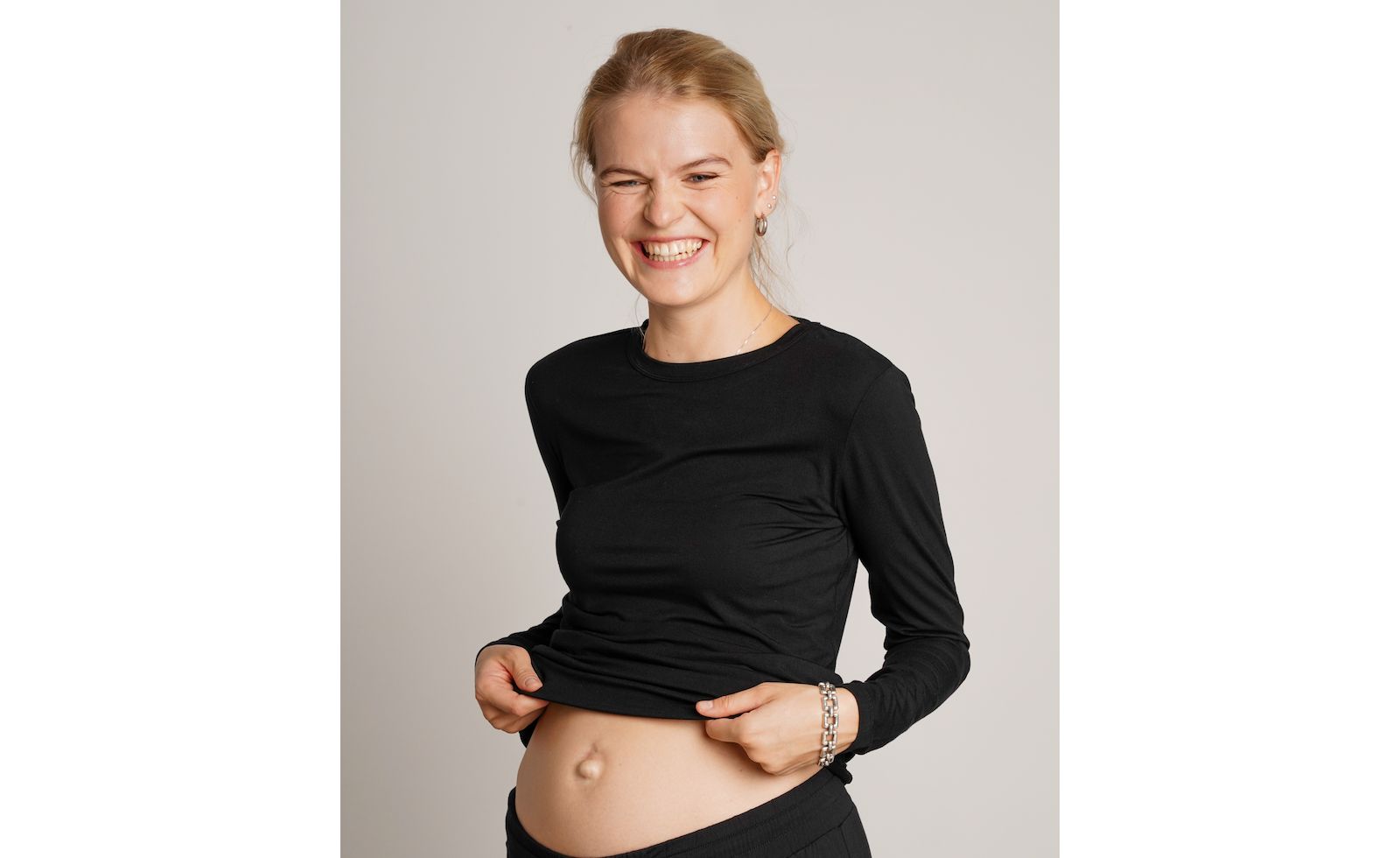 NOM Maternity Women's NOM Liv Long Sleeve Crew-Neck Tee