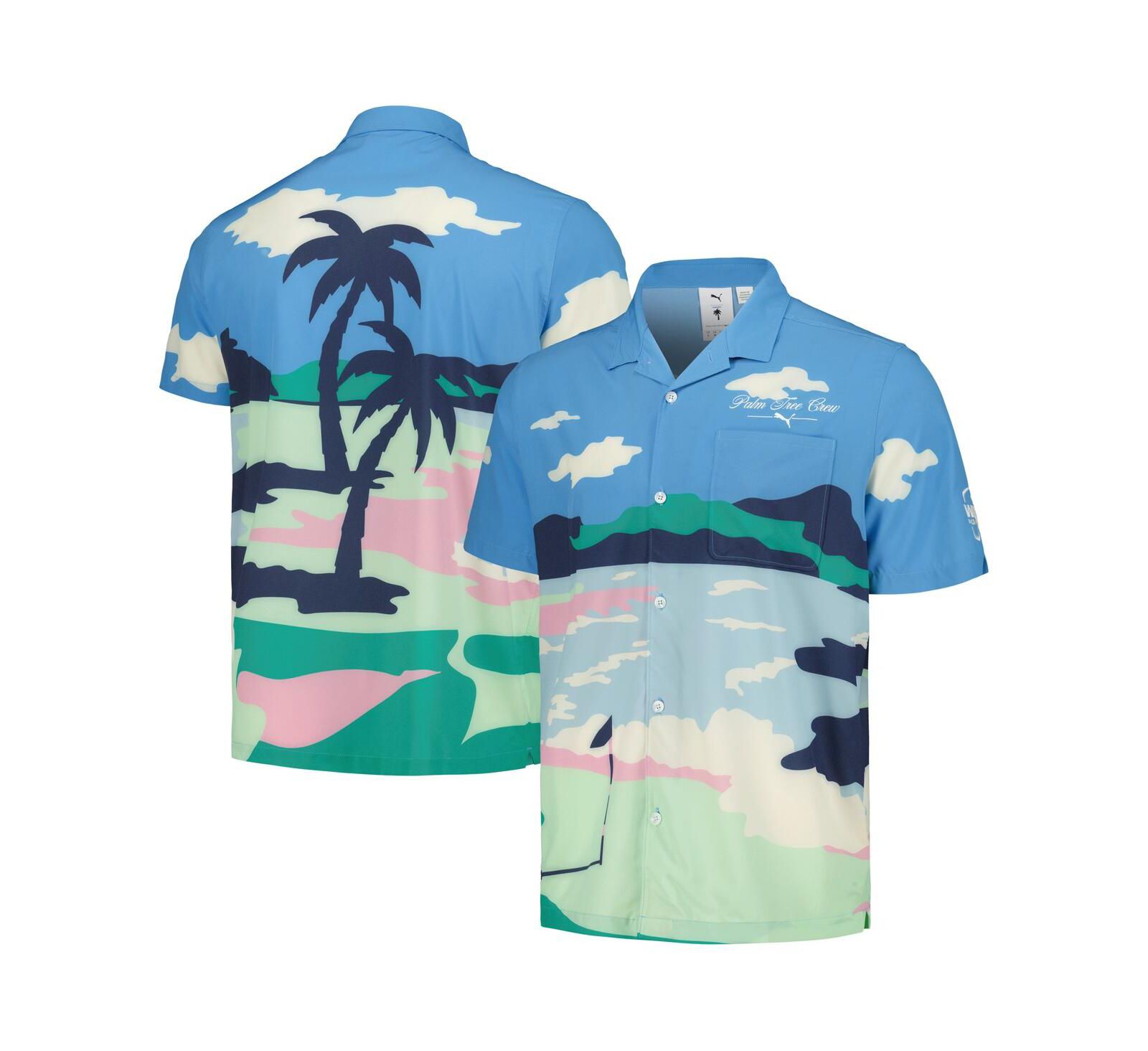 Мужская рубашка Puma x PTC Blue WM Phoenix Open Print MATTR с пуговицами