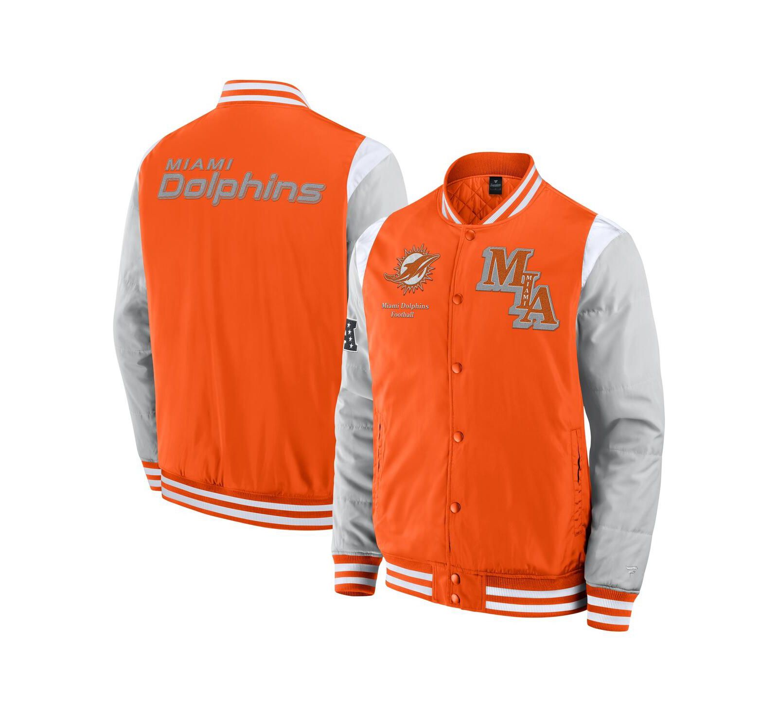 Fanatics Men's and Women's Orange Miami Dolphins Elements Elite Full-Snap Jacket