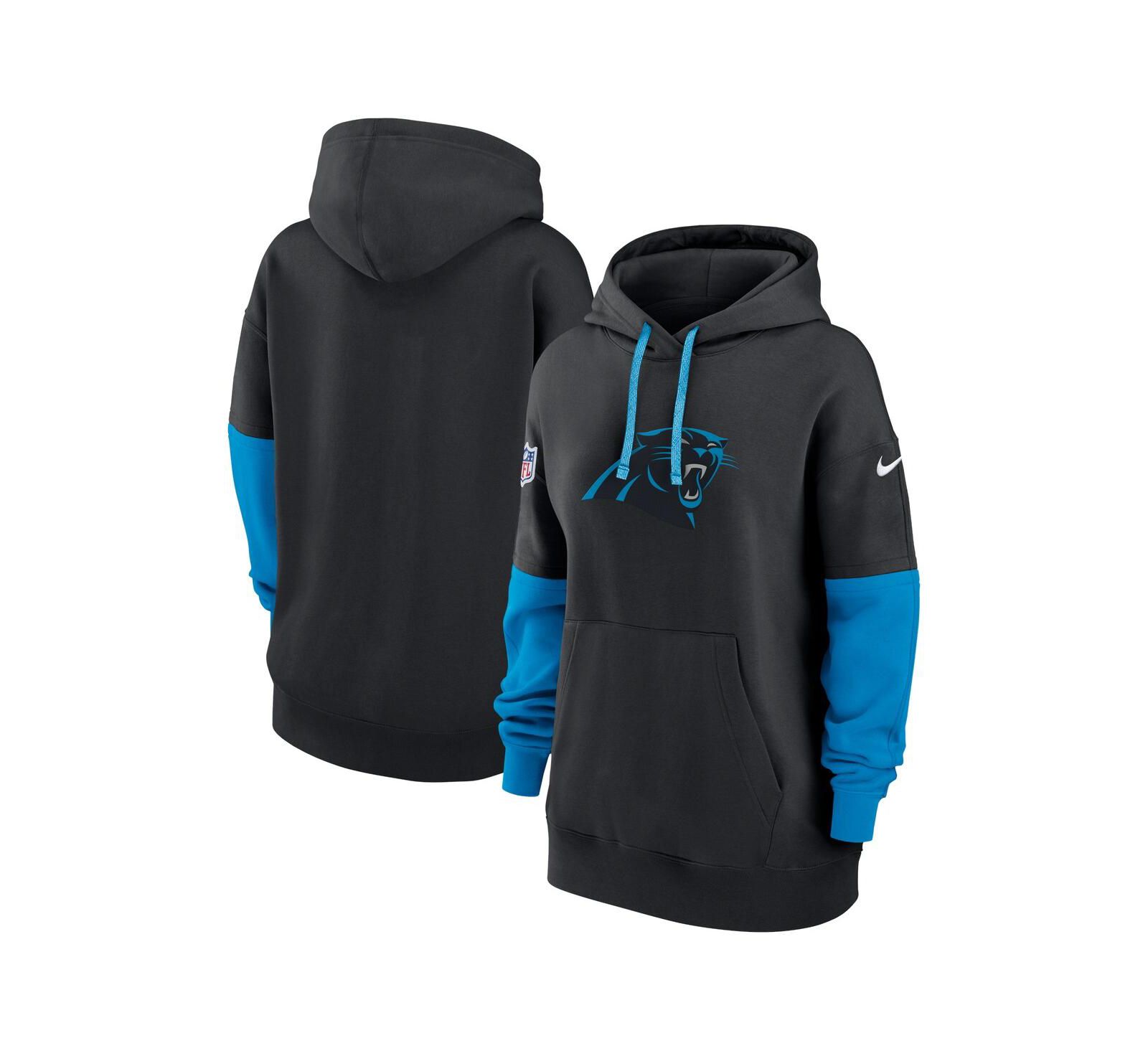 Женское флисовое худи Nike Carolina Panthers 2024 Sideline Essential, черное