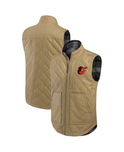 Мужская двусторонняя жилетка Fanatics Baltimore Orioles из канваса с клетчатой нашивкой
