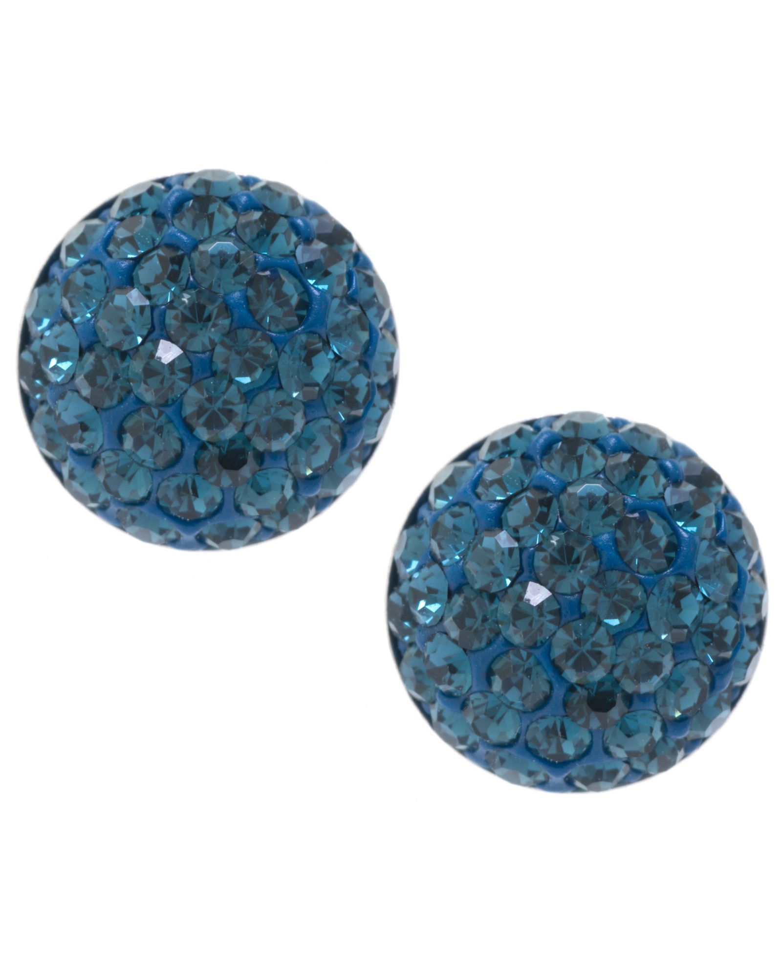 Серьги-гвоздики Blue Crystal Pavé Dome Cluster Sterling Silver