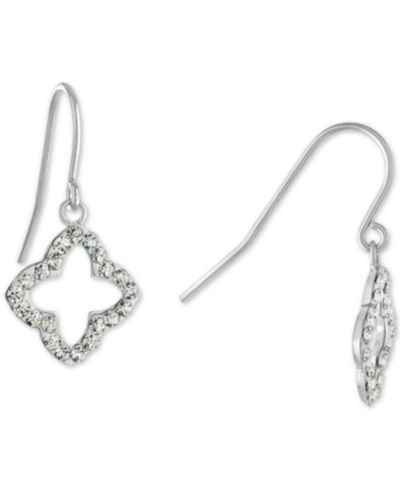 Серьги-подвески с кристаллами Pavé Clover из стерлингового серебра