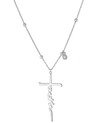 Подвеска Faith Cross в Sterling Silver, 16" + 2" extender