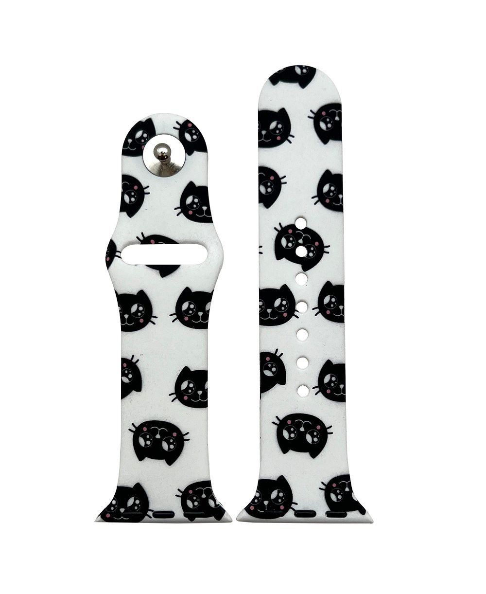 Olivia Pratt Cat Printed Silicone Apple Watch Bands