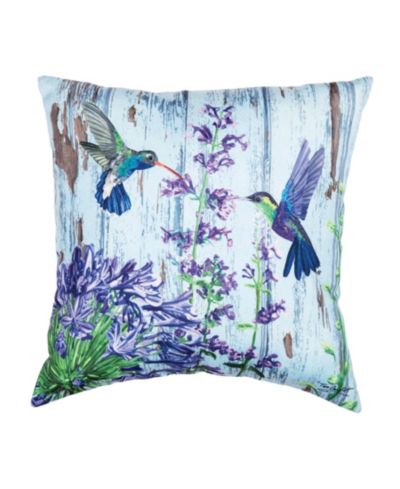 Hummingbird Paradise HD Printed Indoor/Outdoor Accent Throw Pillow 18" x 18"
