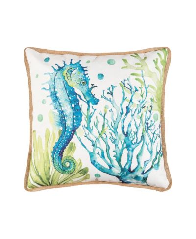 C&F Home Декоративная накидка-подушка с вышивкой морской конек 18" x 18"