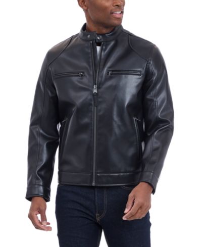 Мужская кожаная куртка Michael Kors Faux Leather Moto Jacket