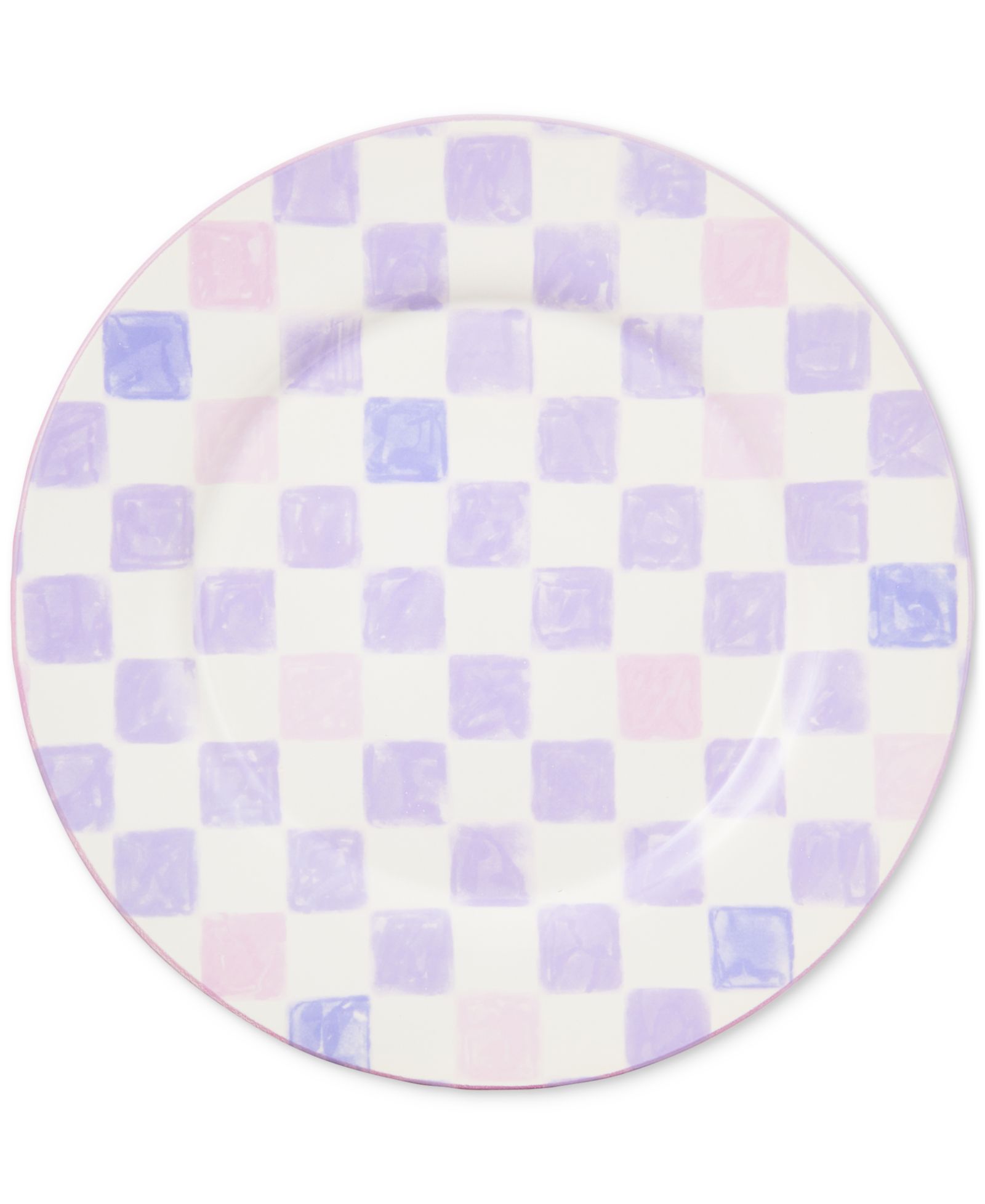 Mackenzie-Childs Lilac Check Round Platter