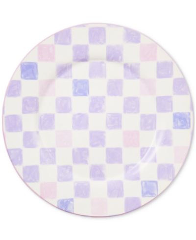 Круглое блюдо Mackenzie-Childs Lilac Check
