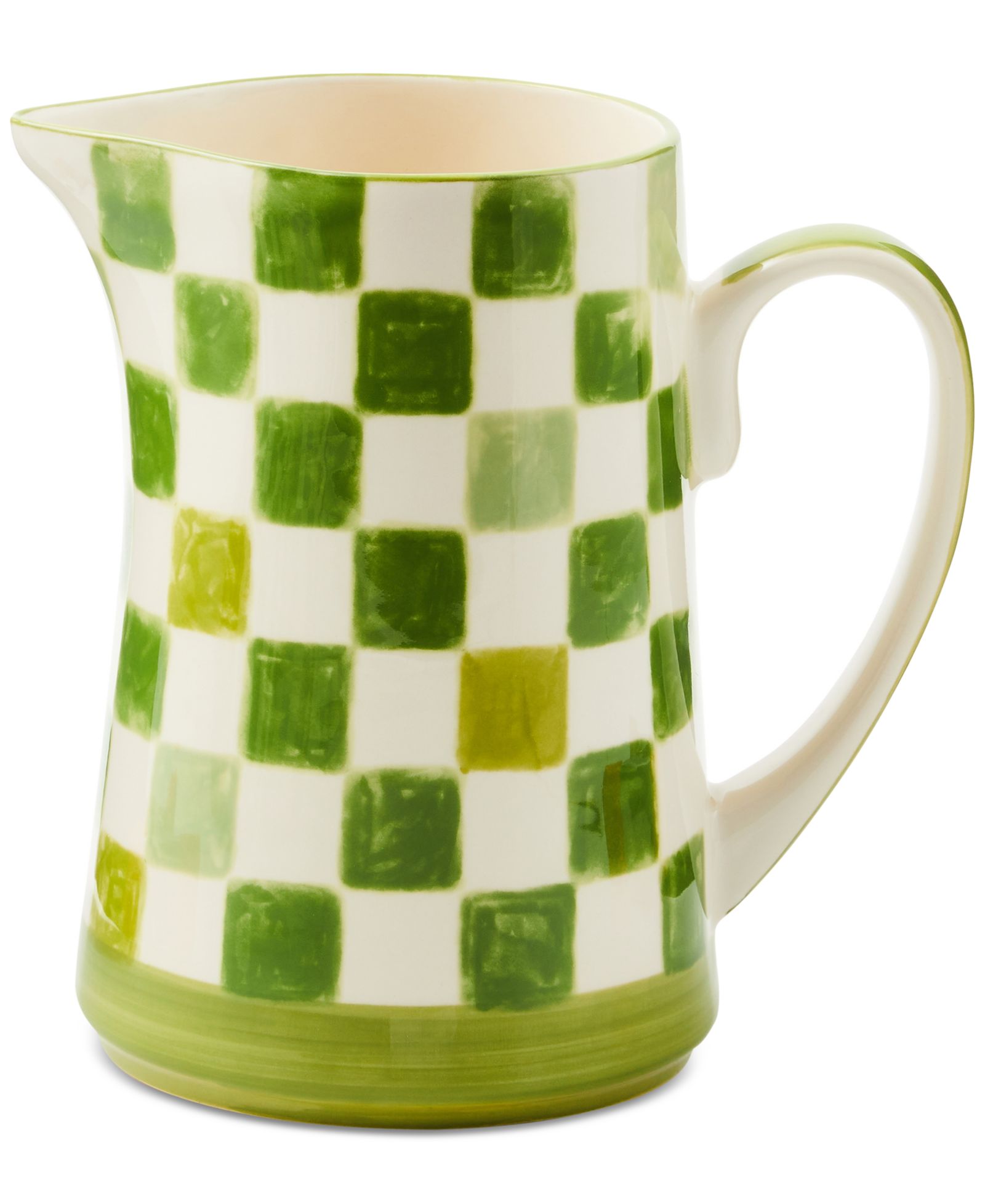 MacKenzie-Childs Green Check Pitcher