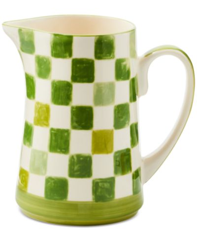 MacKenzie-Childs Green Check Pitcher