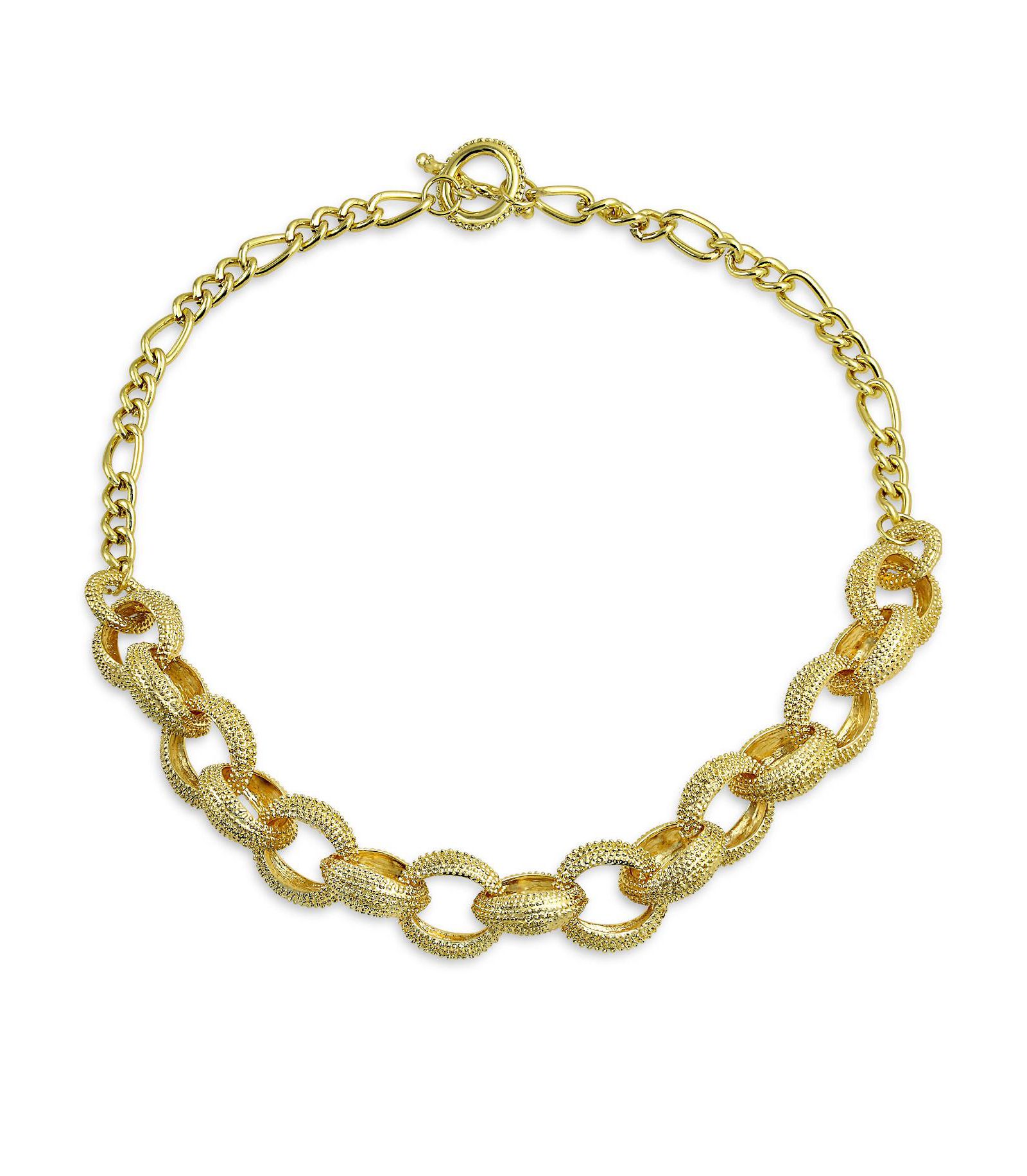 Ожерелье Bling Jewelry с массивными овальными звеньями и матовым застегнутым карабином