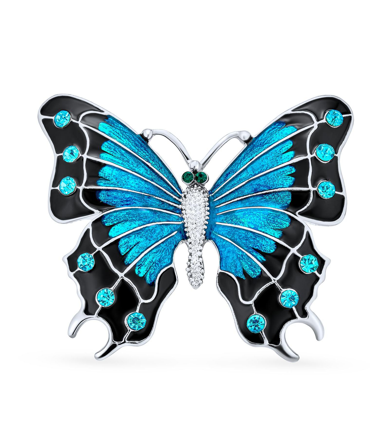 Брошь-значок Bling Jewelry Multi Color Butterfly с кристаллами и эмалевым покрытием