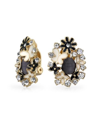 Серьги Bling Jewelry Flower Clip-On