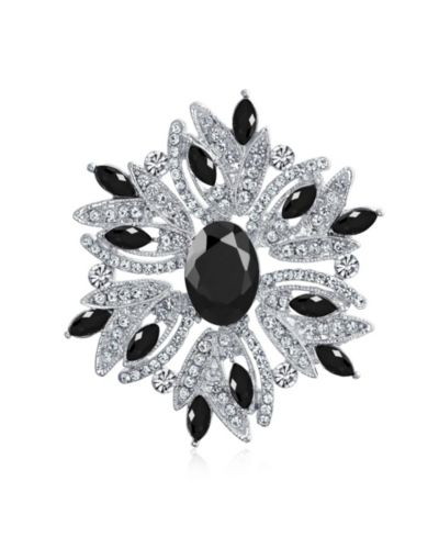 Bling Jewelry брошь-заколка с кристаллами и драгоценными камнями в стиле Art Deco