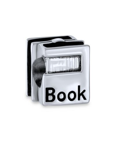 Подвеска-шарм Bling Jewelry из стерлингового серебра для выпускников (книги, червячок)