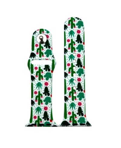 Olivia Pratt Cactus Printed Silicone Apple Watch Bands