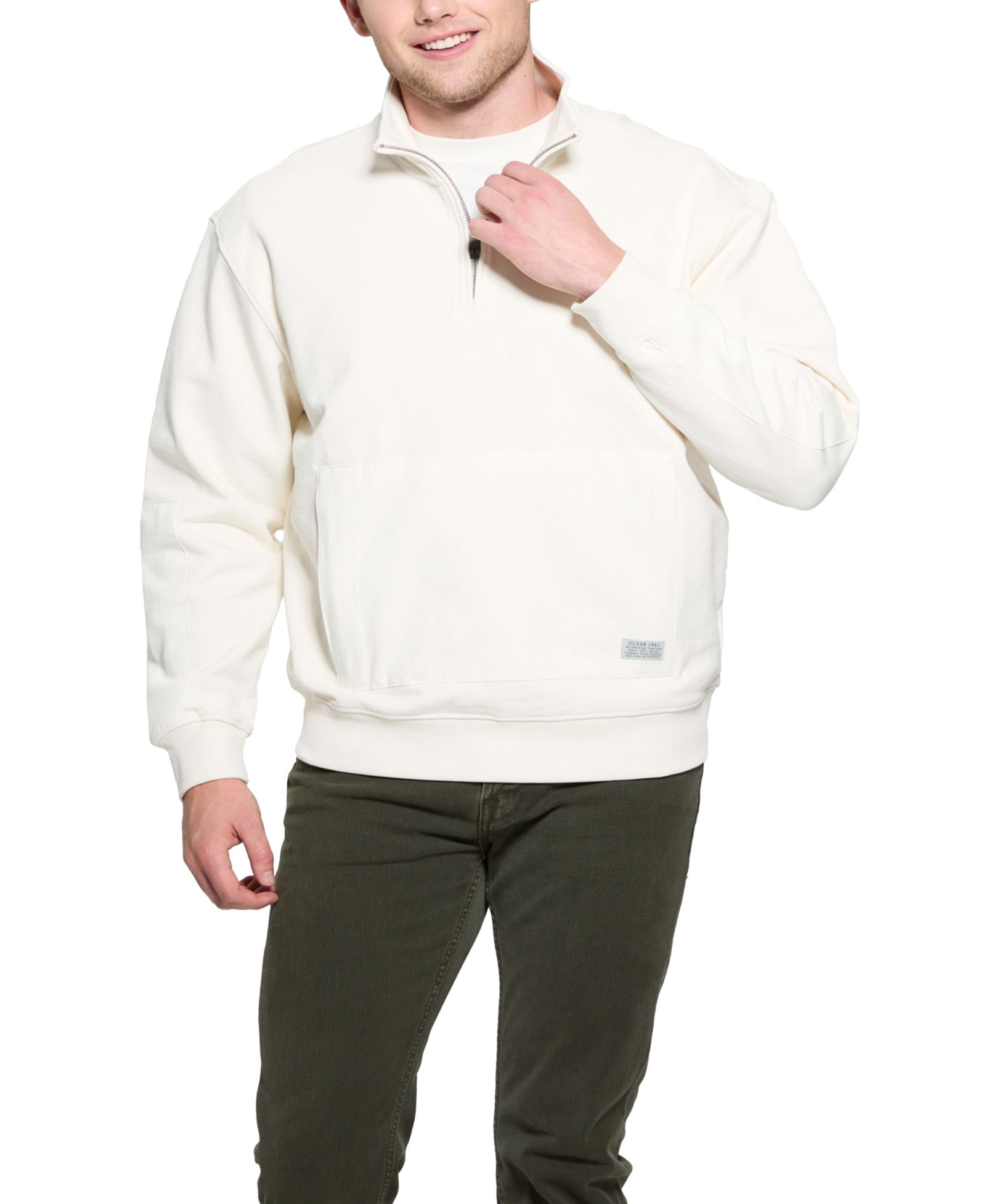 Мужской свитшот GUESS Tyler Relaxed Fit Long Sleeve Quarter-Zip