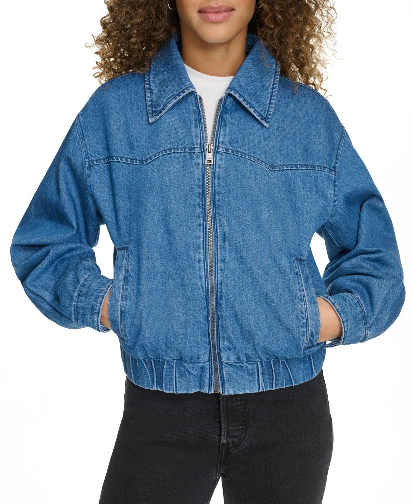 Levi's® Women's Western Zip-Front Denim Bomber Jacket