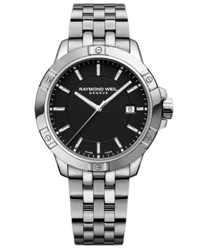 Raymond Weil Мужские швейцарские часы Tango Quartz из нержавеющей стали 41mm