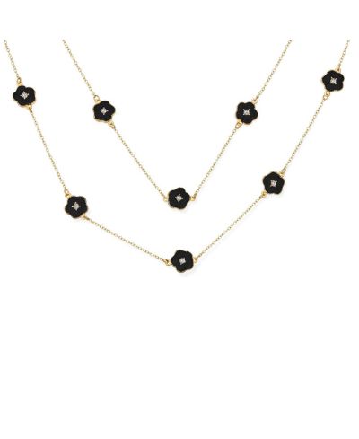 Ожерелье Bling Jewelry Fashion Enamel Flower Strand с кристаллами