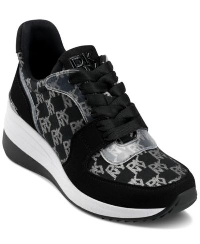 DKNY Women's Kamay Lace-Up Wedge Sneakers