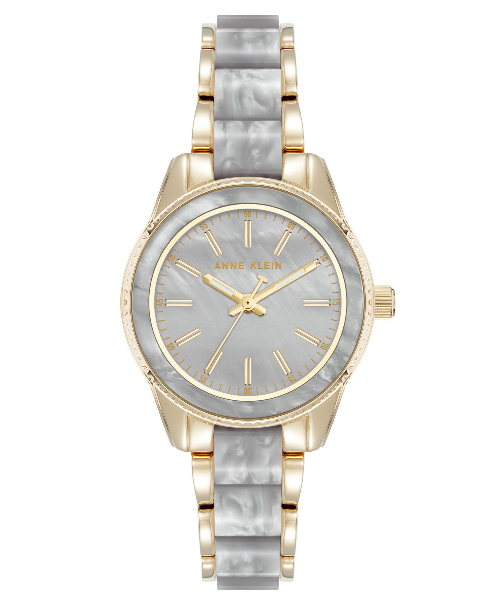 Женские часы Anne Klein Quartz Light Gray Pearlescent Acetate, 30mm