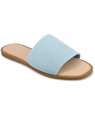 Journee Collection Женские сандалии Prisilla Single Band Slide Flat