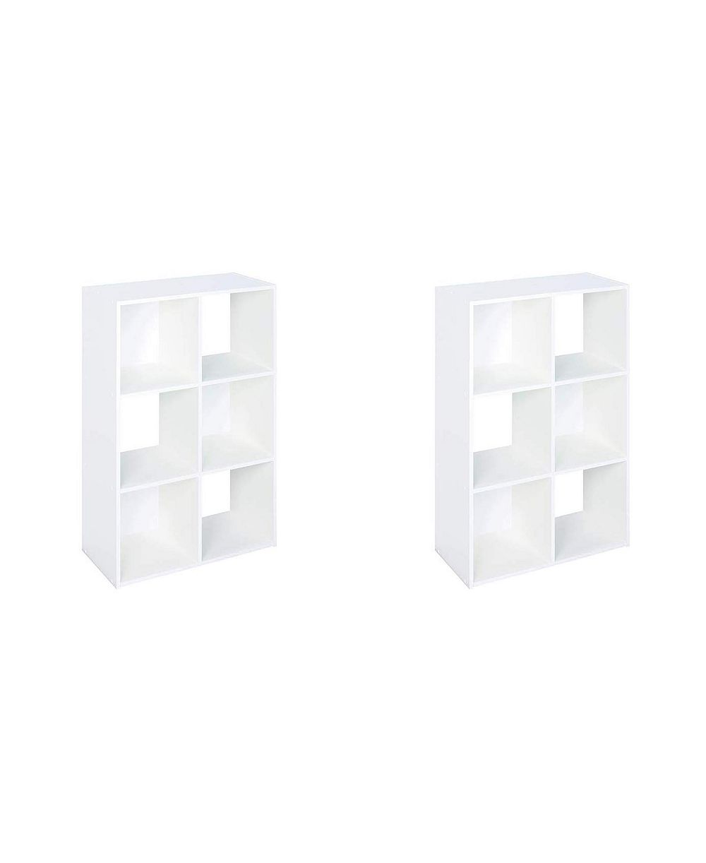 Closetmaid Decorative Home 6-Cube Cubeicals Organizer Storage, White (2 Pack)