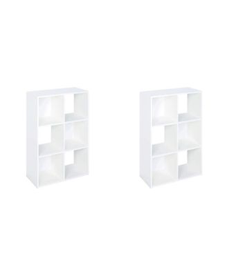 Closetmaid Decorative Home 6-Cube Cubeicals Organizer Storage, White (2 Pack)