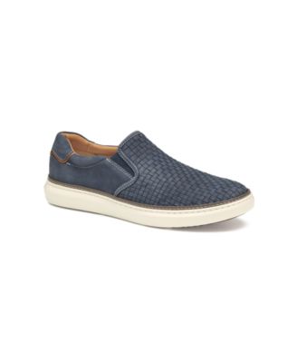 Navy woven tumbled nubuck
