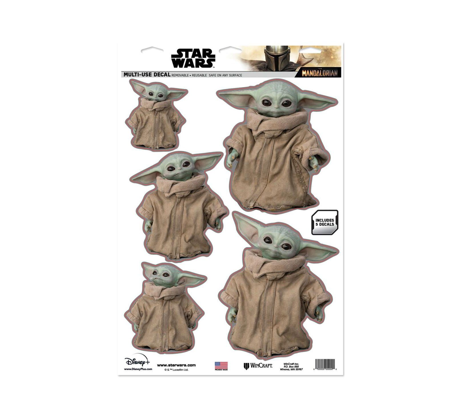 Wincraft The Mandalorian 11'' x 17'' Multi-Use Decal Set