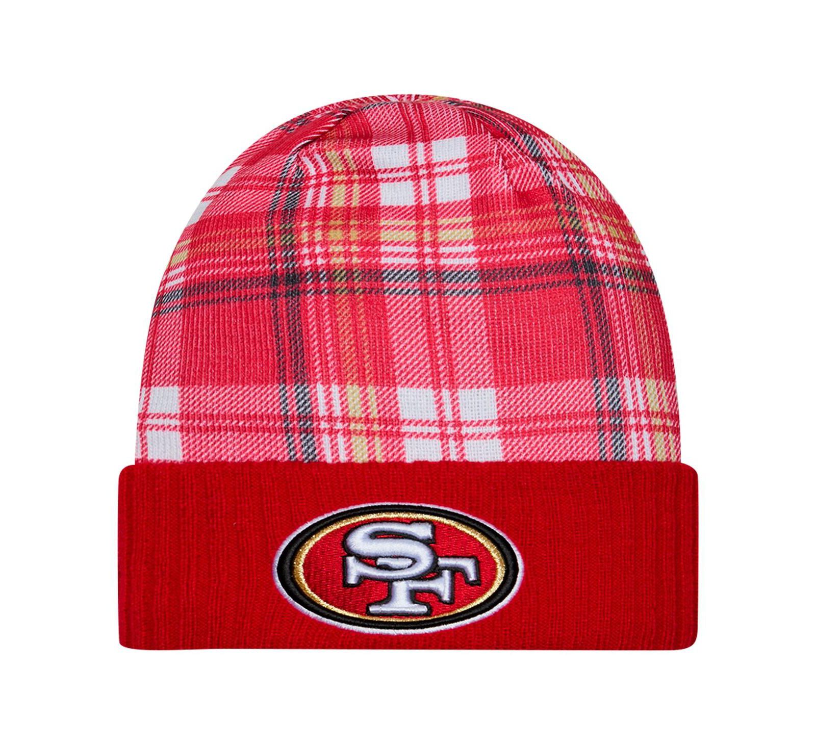 New Era Men's Scarlet San Francisco 49ers Sideline Statement Cuffed Knit Hat
