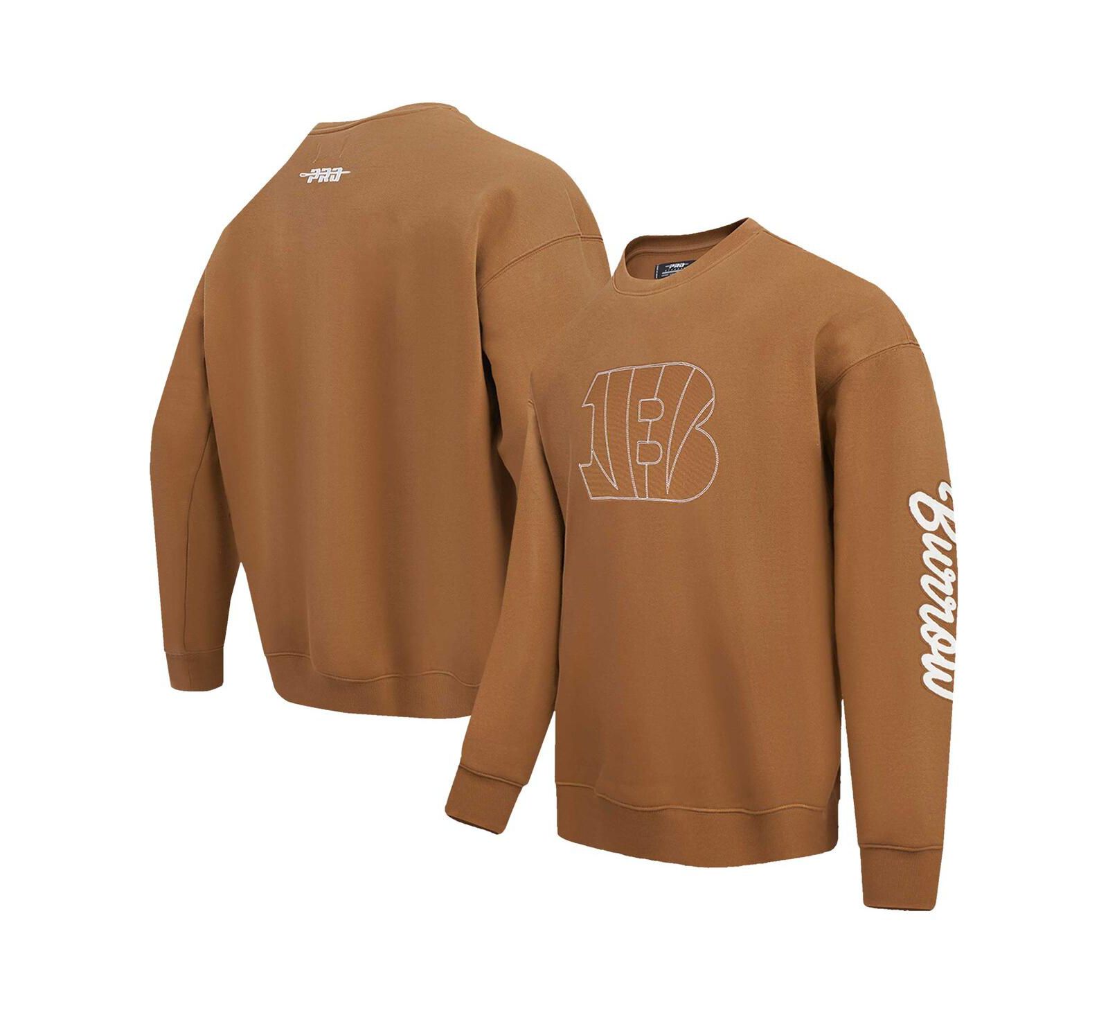Мужской свитшот Pro Standard Joe Burrow Cincinnati Bengals коричневый
