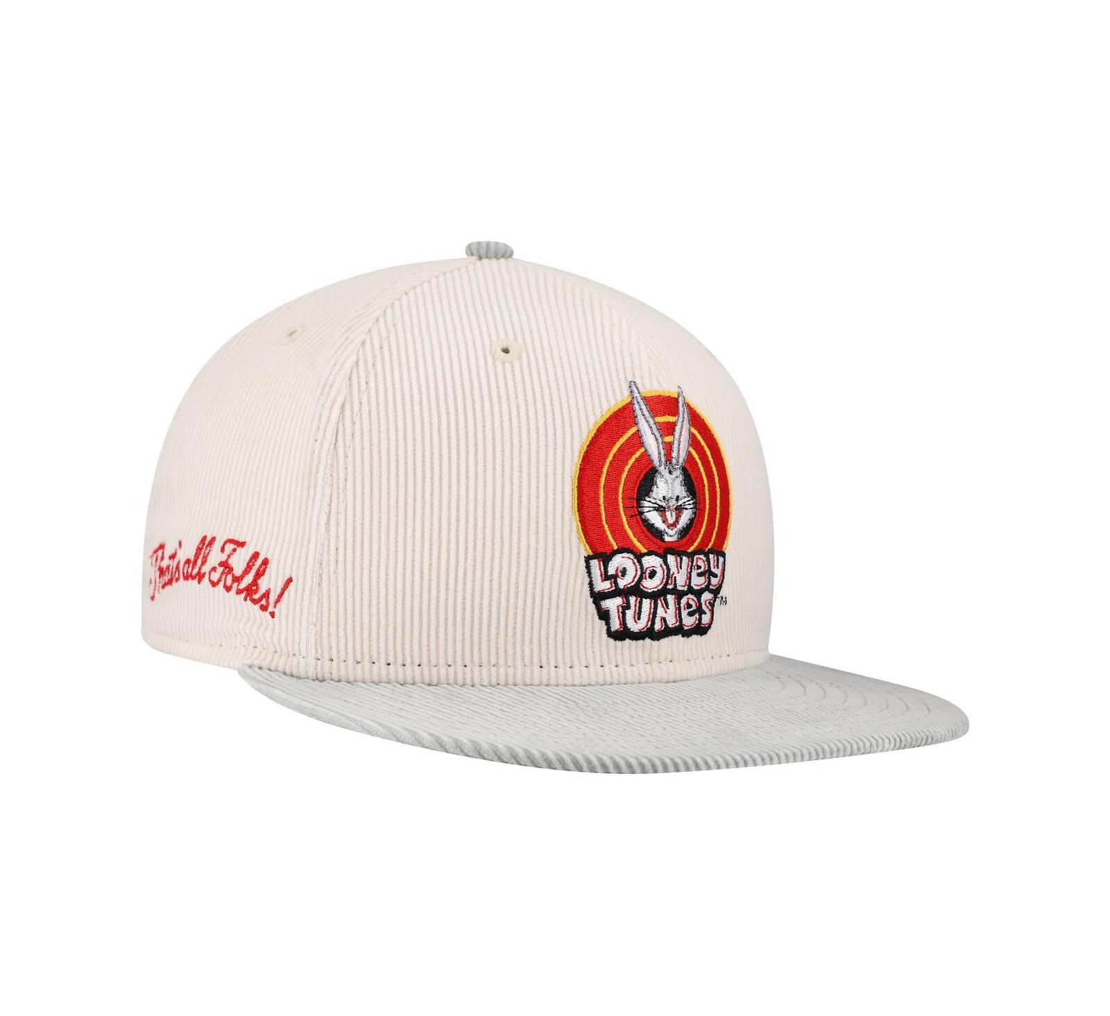 New Era Men's Cream Looney Tunes 9FIFTY Corduroy Snapback Hat