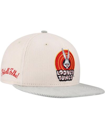 New Era Мужская кепка Looney Tunes 9FIFTY из вельвета, цвет кремовый, snapback