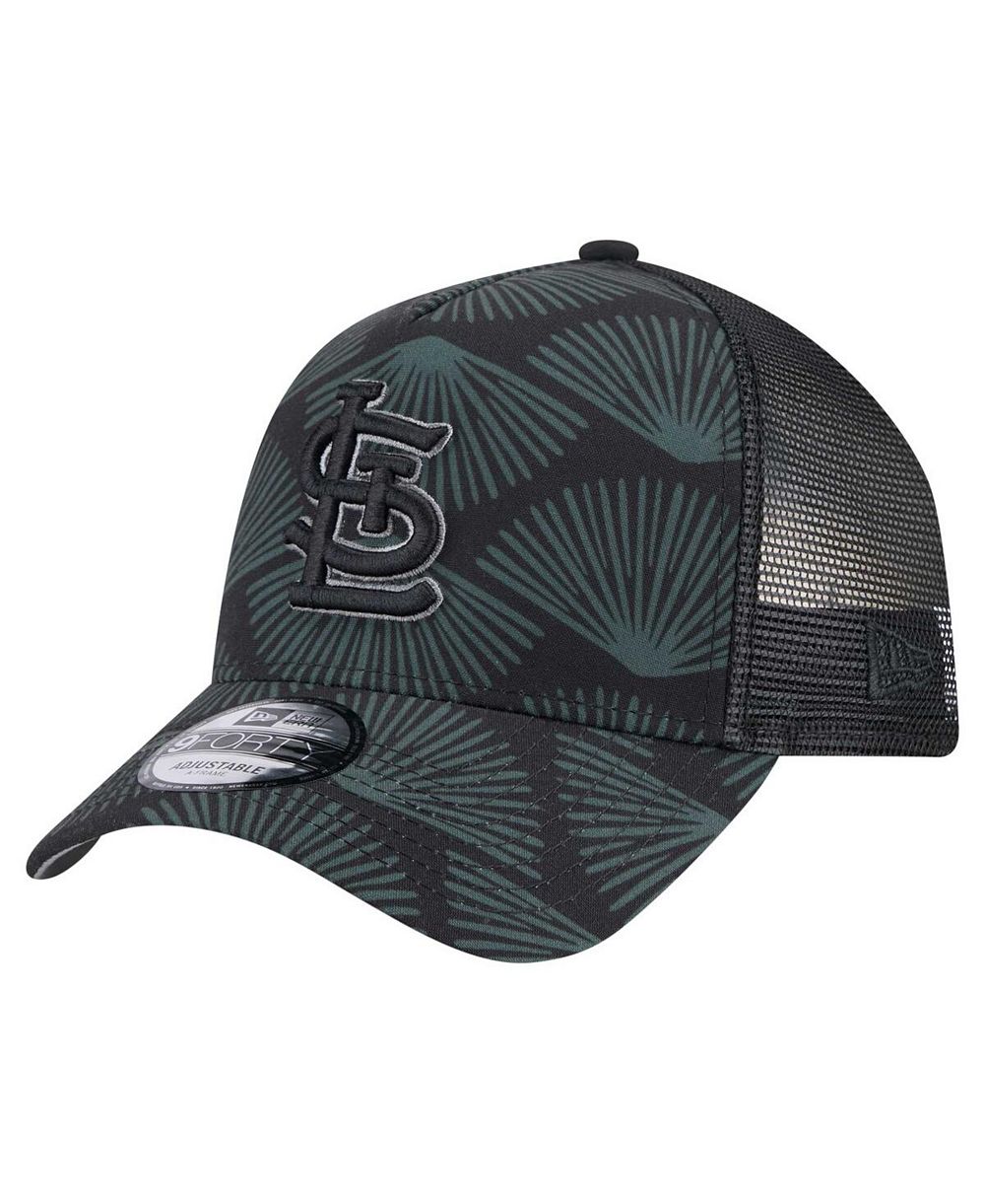 New Era Мужской Black St. Louis Cardinals 9FORTY A-Frame Trucker Adjustable Hat