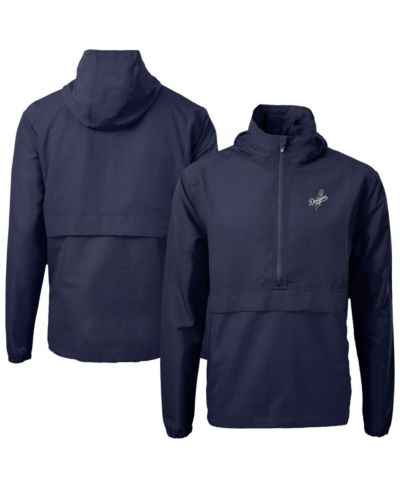 Cutter & Buck Мужской Anorak Half-Zip Hoodie Jacket Navy Los Angeles Dodgers Charter