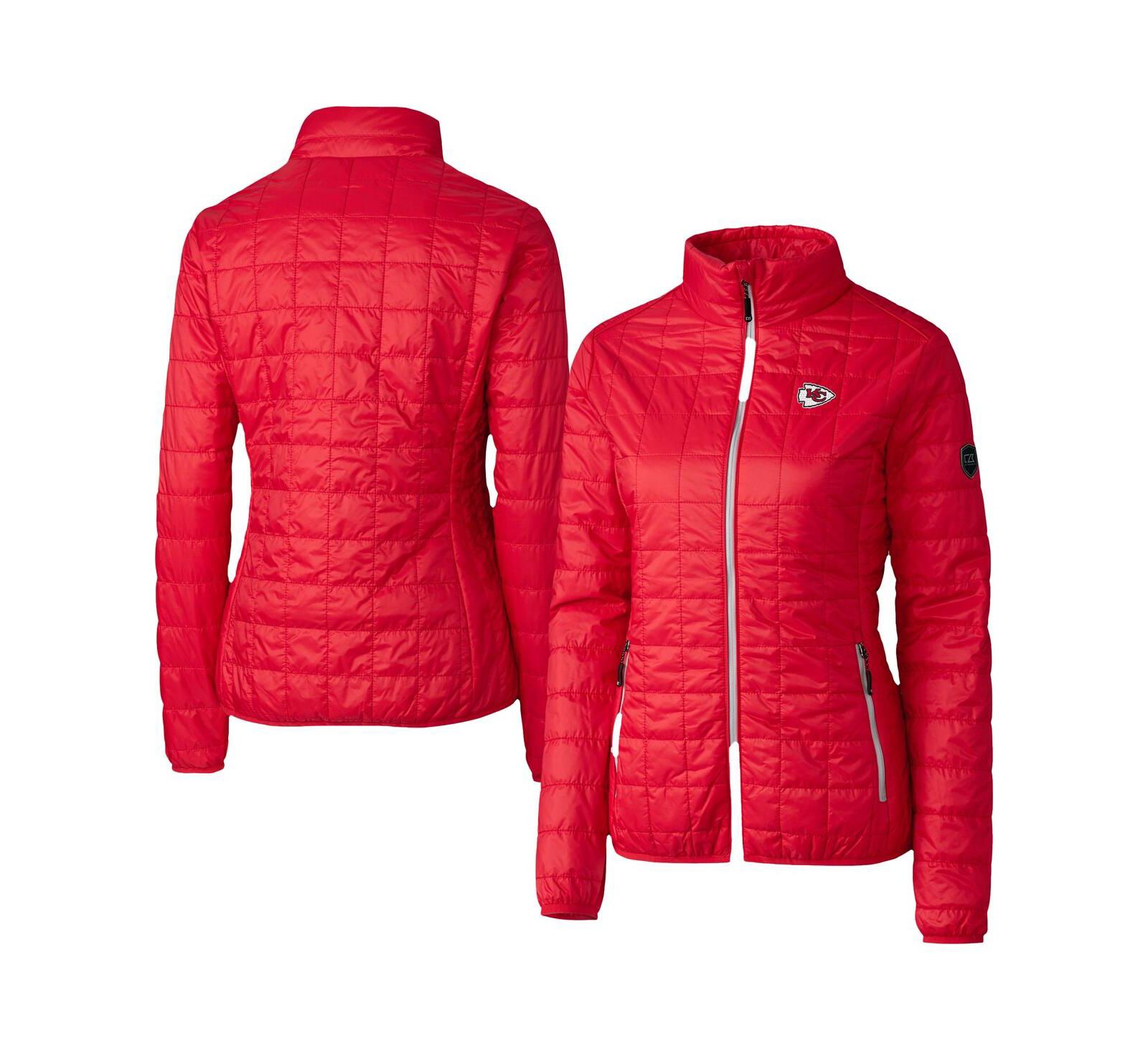 Женская куртка Cutter & Buck Red Kansas City Chiefs Rainier PrimaLoft Eco Insulated Full-Zip Puffer