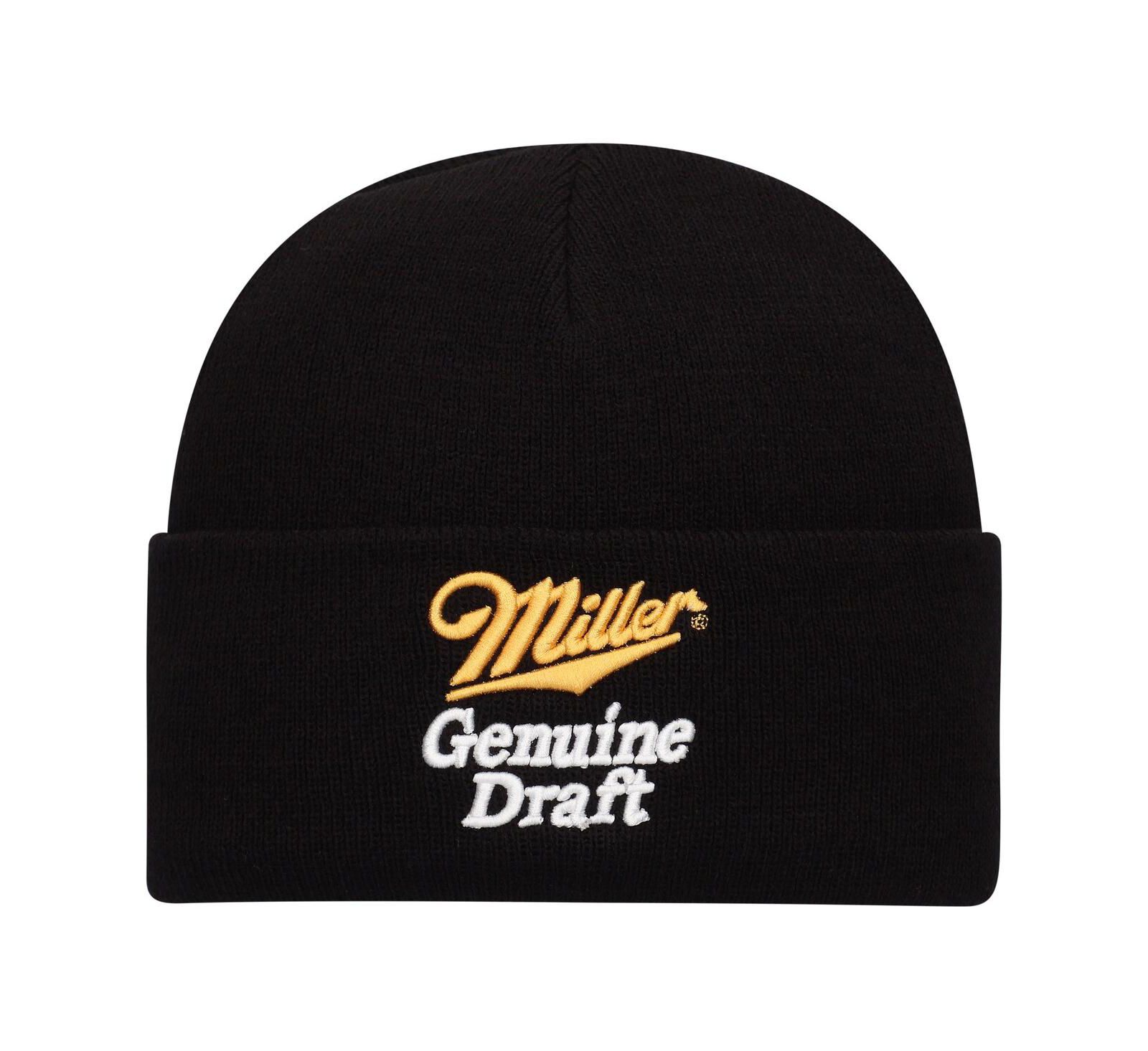 American Needle Men's Black Miller Genuine Draft Cuffed Knit Hat