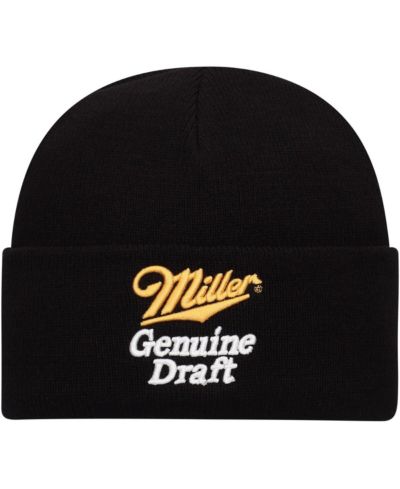 Мужская вязаная шапка American Needle Black Miller Genuine Draft с отворотом