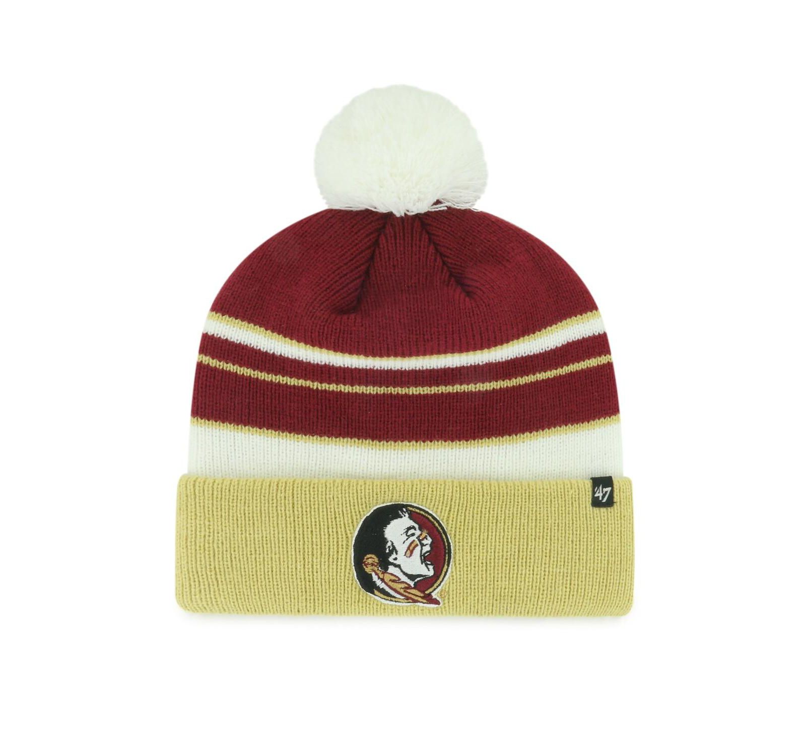Детская вязаная шапка '47 Brand Florida State Seminoles Peewee Cuffed с помпоном