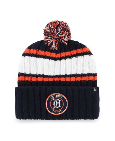 Вязаная шапка '47 Brand Detroit Tigers с помпоном для мужчин, темно-синяя