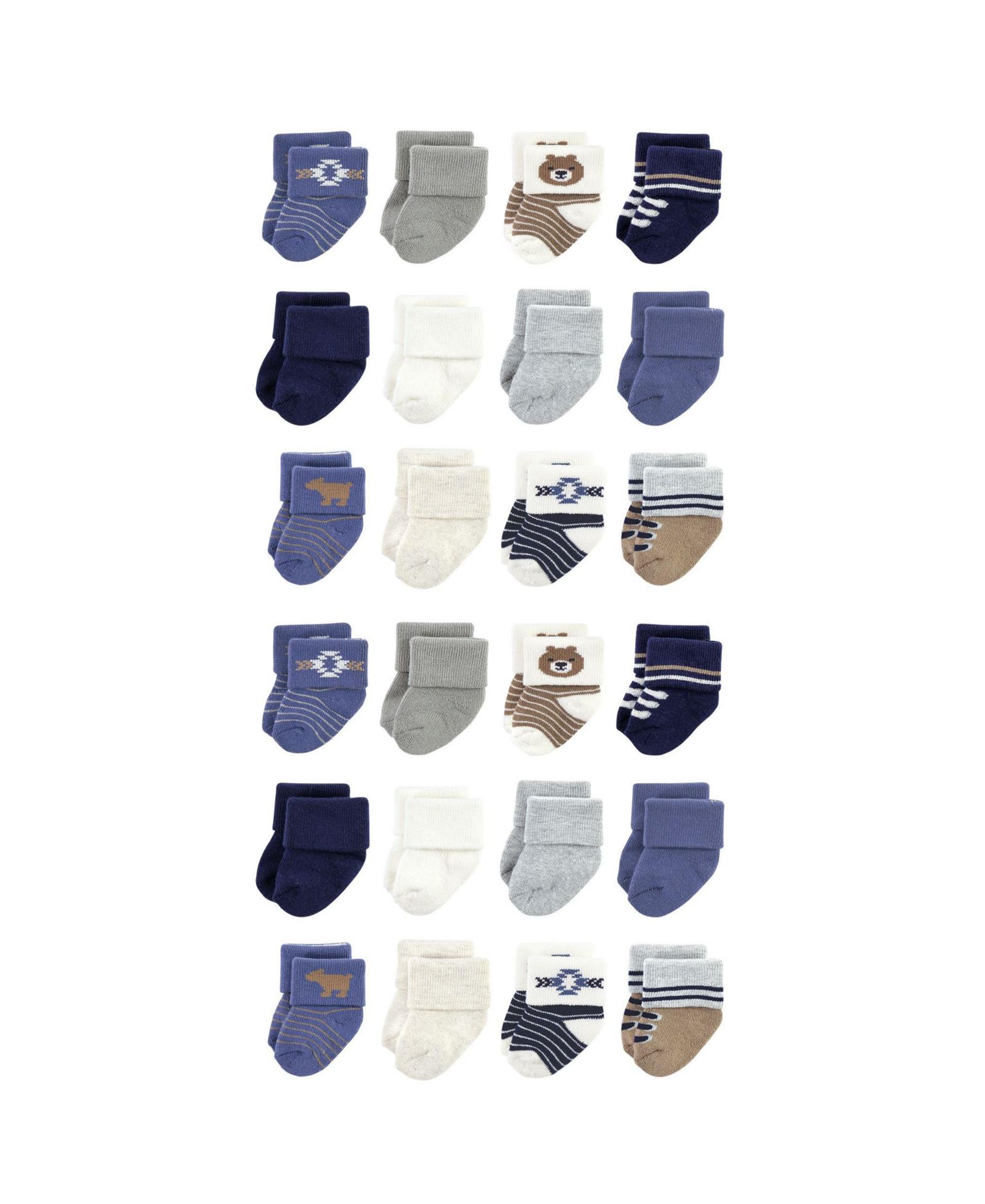 Набор носков Hudson Baby Baby Boys Hudson 24-Pack Comfort Terry Socks Set
