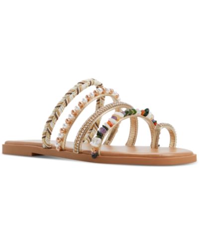 Женские сандалии ALDO Women's Lindya Embellished Strappy Toe-Loop Flat