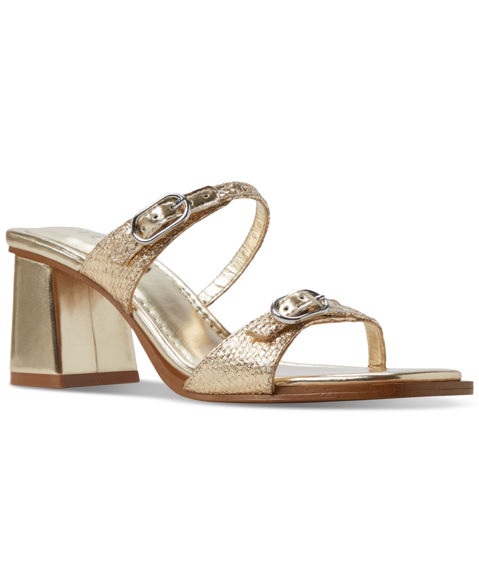 ALDO Women's Maymay Buckle Double Band Block-Heel Slide Sandals