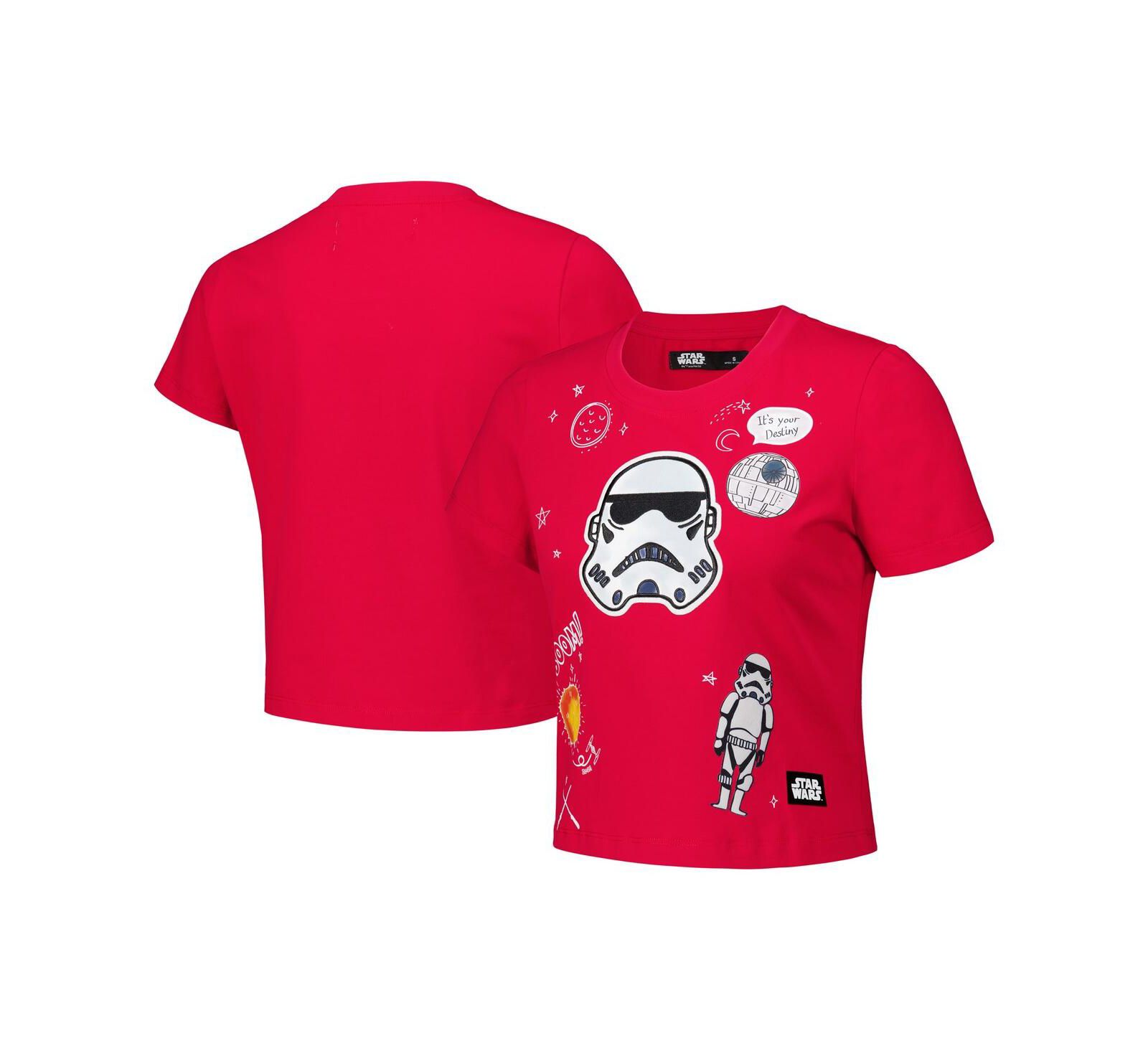 Freeze Max Women's Red Star Wars Babydoll Cropped T-Shirt