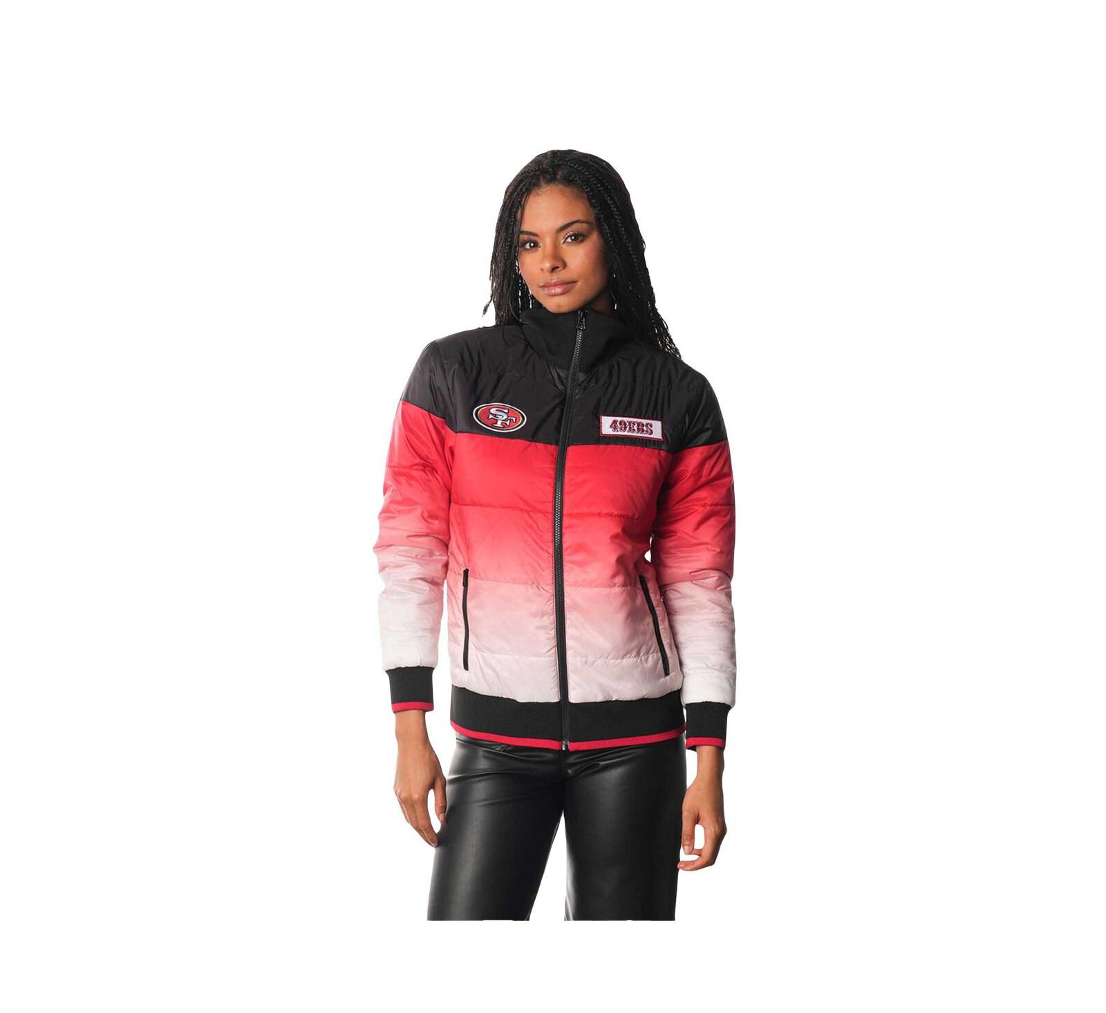 Женская пуховая куртка The Wild Collective Scarlet San Francisco 49ers Ombre Full-Zip