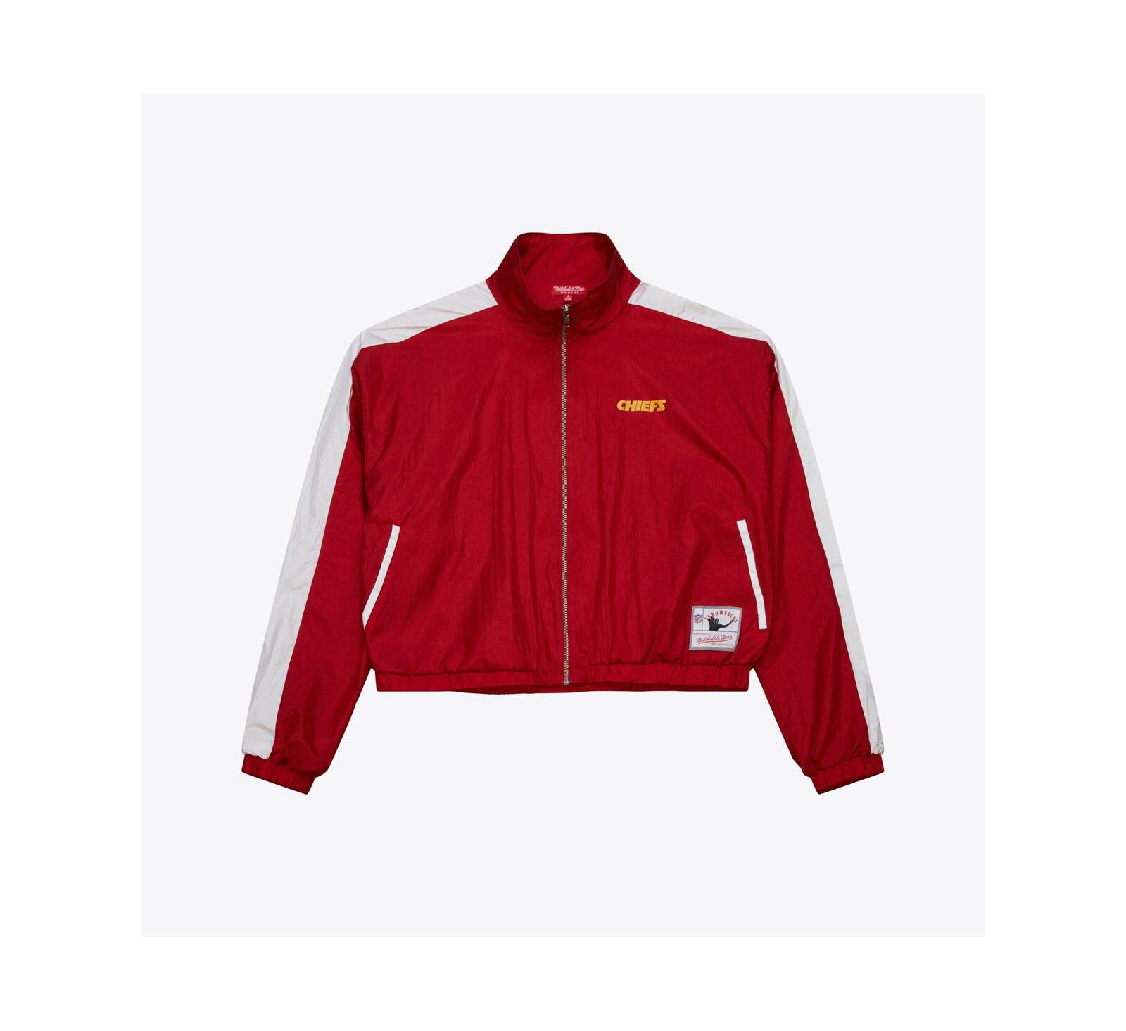 Mitchell & Ness Женская укороченная куртка на молнии Red Kansas City Chiefs Nylon
